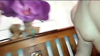 Milf fucked while cleaning