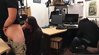 Two bitches try to steal and get fucked at the pawnshop