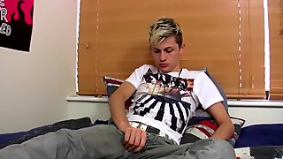 Skylar West plays with his long cock and drills his asshole