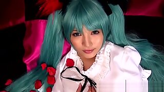 Cosplay nippon babe creampied in hairy pussy